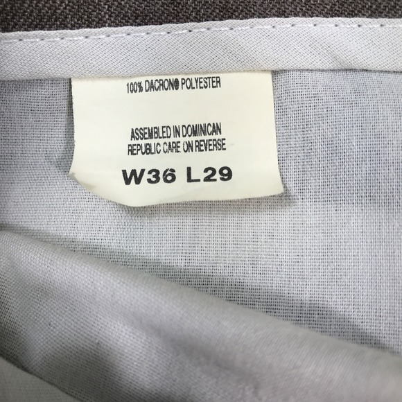 Vintage Levis Action Slacks Pants Men 36x29 Brown 100% Dacron Polyester Retro - Picture 8 of 13